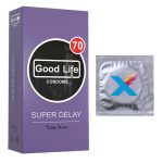کاندوم سوپر دیلی گودلایف به همراه یک کاندوم x - کاندوم تاخیری زیاد گودلایف - super delay good life